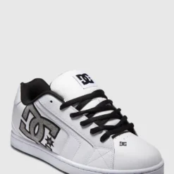 Flash Sale ⌛ DC 🔥 Shoes Mens Net Leather Shoe WHITE/WHITE/BATTLESHIP ❤️ -Mens Shoes Shop http3A2F2Fstatic.theiconic.com .au2Fp2Fdc shoes 7264 9292641 3