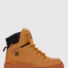 Hot Sale 🌟 DC 💯 Shoes Mens Peary Leather Laceup Winter Boots WHEAT/BLACK ⭐
