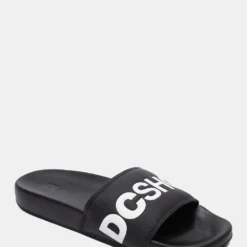 Top 10 🧨 DC Shoes Mens Dc Slide M Sndl Bkw 👏 Thongs BLACK/WHITE ✨