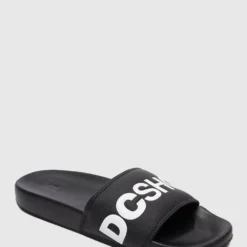 Discount ⌛ DC Shoes Men's Dc Slides BLACK/WHITE 🥰
