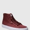 Promo ⌛ DC 😍 Shoes Mens Manual Hi Txse 🔥 Shoe MAROON ✔️