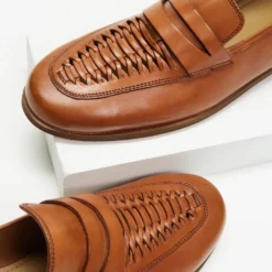 Discount ✔️ Double Oak Mills Top Woven Leather Loafers Tan ⌛ -Mens Shoes Shop http3A2F2Fstatic.theiconic.com .au2Fp2Fdouble oak mills 3141 0352131 3