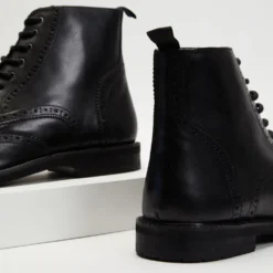 Budget 😉 Double Oak Mills Leather Brogue Boots Black ⌛ -Mens Shoes Shop http3A2F2Fstatic.theiconic.com .au2Fp2Fdouble oak mills 4243 3770521 3