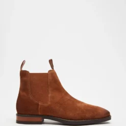 Promo 🌟 Double Oak Mills Carson Leather Gusset Boots Tan Suede 🎉