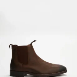 Coupon ⌛ Double Oak Mills Carson Leather Gusset Boots Matte Brown 💯