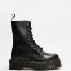 Budget 🔥 Dr Martens Jadon Hi 10-Eye Boots - Unisex Black Polished Smooth ✔️