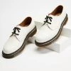Outlet ❤️ Dr Martens 1461 3-Eye 😀 Shoes - Unisex White Smooth 😍