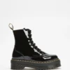 Best Sale 🤩 Dr Martens Jadon 8-Eye Boots - Unisex Black Patent Lamper ✔️