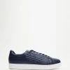 Best Sale 🔥 Emporio Armani EA7 Embossed Logo Lace Up Sneakers Navy ⌛
