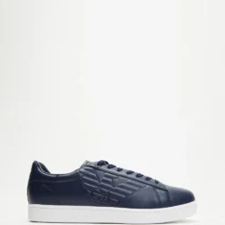 Best Sale 🔥 Emporio Armani EA7 Embossed Logo Lace Up Sneakers Navy ⌛