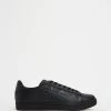 Coupon 🔔 Emporio Armani EA7 Embossed Logo Lace Up Sneakers Triple Black ⌛