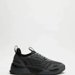 Cheap ✨ Emporio Armani EA7 Mesh Logo Runners - Unisex Triple Iron Gate & Black 👍