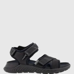 Cheap 👍 ECCO Exowrap Men's 3S Velcro Sandals BLACK/BLACK 🔥