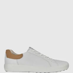Cheap 🔔 ECCO Soft 7 Men's Contrast Heel Sneakers WHITE/CASHMERE ✔️