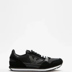 Coupon ⭐ Emporio Armani Logo Retro Sneakers Black 🛒