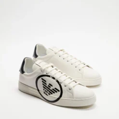 Best Pirce 🧨 Emporio Armani Logo Court Sneakers - Men's Off White & Navy ❤️ -Mens Shoes Shop http3A2F2Fstatic.theiconic.com .au2Fp2Femporio armani 7653 0847051 3