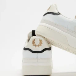 Top 10 🛒 Fred Perry B300 Leather Sneakers - Men's Snow White & Black ✔️ -Mens Shoes Shop http3A2F2Fstatic.theiconic.com .au2Fp2Ffred perry 2516 9421841 4