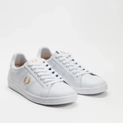 Cheapest 😉 Fred Perry B721 Leather - Unisex White & Metallic Gold 🥰 -Mens Shoes Shop http3A2F2Fstatic.theiconic.com .au2Fp2Ffred perry 3928 4162531 4