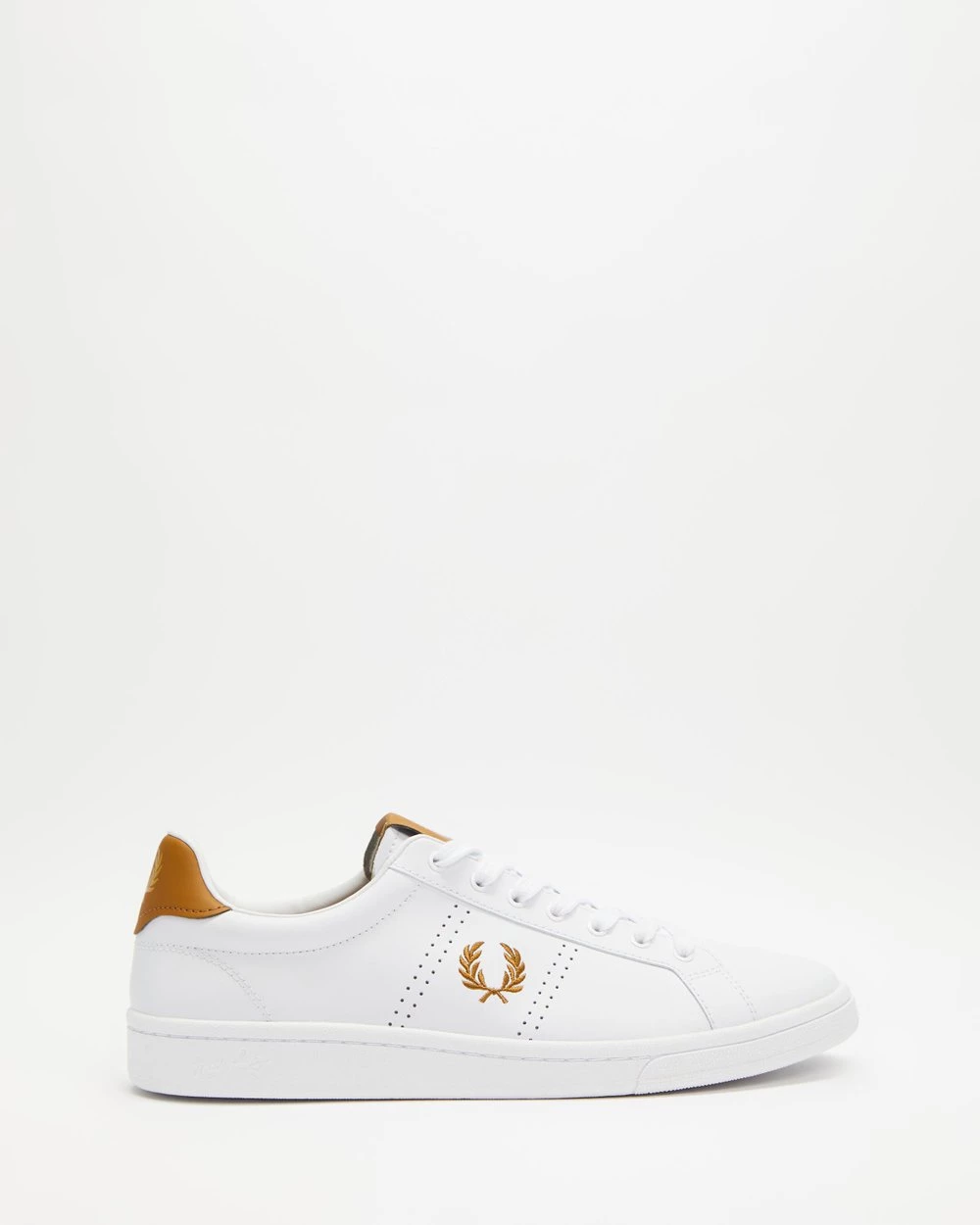 Best deal ⌛ Fred Perry B721 Leather White & Dark Caramel ⭐