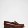 New 👍 G. H. Bass & Co. Easy Weejun Larson Pull Up Loafers Dark Brown Leather 🛒
