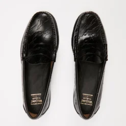 Budget ✔️ G. H. Bass & Co. x Maharishi Weejun Larson Embossed Loafers Black Leather 🤩 -Mens Shoes Shop http3A2F2Fstatic.theiconic.com .au2Fp2Fg h bass co 8111 2574421 4