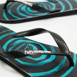 Promo 🔔 Havaianas Top Print Whirl Thongs Black & Blue 🎁 -Mens Shoes Shop http3A2F2Fstatic.theiconic.com .au2Fp2Fhavaianas 2767 4689131 4