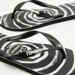 Flash Sale 🛒 Havaianas Top Print Whirl Thongs Black & White 👏 -Mens Shoes Shop http3A2F2Fstatic.theiconic.com .au2Fp2Fhavaianas 2796 9389131 4