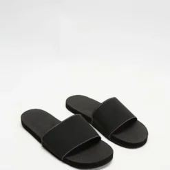 Brand new ❤️ Indosole ESSENTLS Slides - Men's Black & White Stitch 🧨