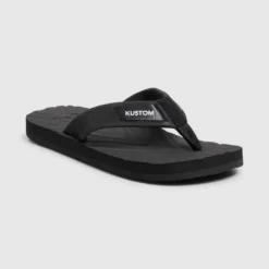 Best Sale 😀 Kustom Wave Drainer Sandal BLACK ✔️