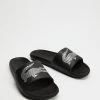 Best reviews of ✨ Lacoste Croco Slides - Men's Black & Silver ⌛