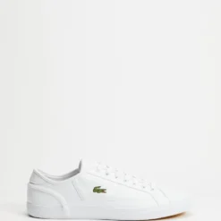 Deals 😉 Lacoste Sideline - Men's White & Gum 🎉
