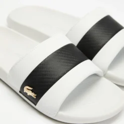 Budget 🔥 Lacoste Croco Slides - Men's White & Black ✔️ -Mens Shoes Shop http3A2F2Fstatic.theiconic.com .au2Fp2Flacoste 4847 2309921 4