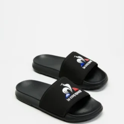 Cheapest ⌛ Le Coq Sportif August Slides - Unisex Black ❤️