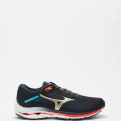 Promo ❤️ Mizuno Wave Rider 24 - Men's Navy, Gold, Aqua & Red ✨