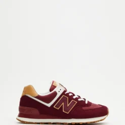 Cheapest 🧨 New Balance Classics 574 - Unisex Red & Tan ✔️