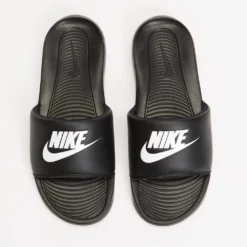 Budget 🤩 Nike Victori One Slides - Men's Black & White ✔️