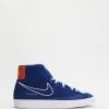 Hot Sale ⌛ Nike Blazer Mid '77 - Men's Deep Royal Blue, White & Orange 🥰