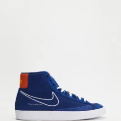 Hot Sale ⌛ Nike Blazer Mid '77 - Men's Deep Royal Blue, White & Orange 🥰