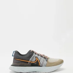 Hot Sale ⭐ Nike React Infinity Run Flyknit 2 - Men's Light Bone, Total Orange Sport Spice & Iron Grey Photon 🤩