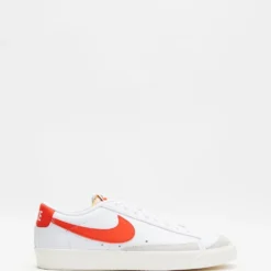 Best deal 😍 Nike Blazer Low '77 Vintage - Men's White, Team Orange, White, Sail, White & Team Orange 🔔