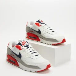 Deals ⭐ Nike Air Max 90 - Men's Summit White & Thunder Blue Cement Grey 👍 -Mens Shoes Shop http3A2F2Fstatic.theiconic.com .au2Fp2Fnike 7375 9820121 5