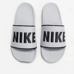 Discount ❤️ Nike Offcourt Slides - Men's Wolf Grey, Black & Wolf Grey 🎉
