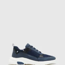 New 🔔 Oxford Kaison Mesh Mens Trainers Navy 🛒