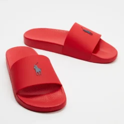 Cheapest ✔️ Polo Ralph Lauren Slide Sandals - Unisex Red & Navy ⭐
