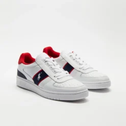 Deals ❤️ Polo Ralph Lauren Low Top Court Sneakers White, Navy & Red 😀 -Mens Shoes Shop http3A2F2Fstatic.theiconic.com .au2Fp2Fpolo ralph lauren 2374 7138131 4