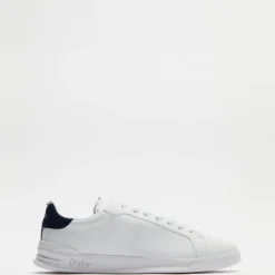 Promo 🔥 Polo Ralph Lauren Heritage Court II Sneakers - Men's White, Navy & Red 😉