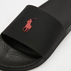 Promo 🔔 Polo Ralph Lauren Slide Sandals - Unisex Black & Red ✨ -Mens Shoes Shop http3A2F2Fstatic.theiconic.com .au2Fp2Fpolo ralph lauren 2427 3238131 4