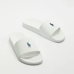 Best reviews of ❤️ Polo Ralph Lauren Slide Sandals - Unisex White & Navy 🥰