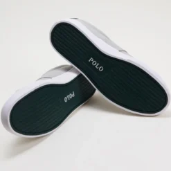 Best Pirce 🔔 Polo Ralph Lauren Sayer Recycled Canvas Sneakers - Unisex Soft Grey & Green 🤩 -Mens Shoes Shop http3A2F2Fstatic.theiconic.com .au2Fp2Fpolo ralph lauren 7477 7671931 3