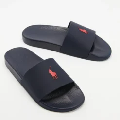 Promo ⭐ Polo Ralph Lauren Slide Sandals - Unisex Navy & Red 🤩